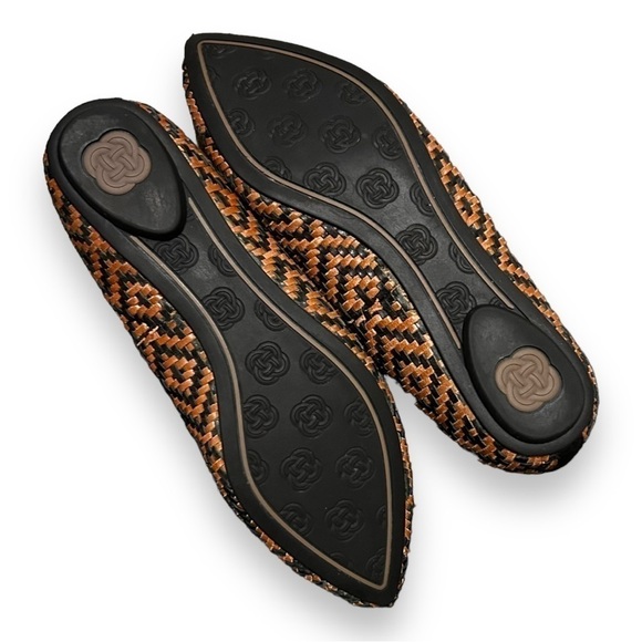 NEW Elliot Lucca Bonita Ballet Flat Aztec Black Tan Woven Point Toe Women 8.5 - Picture 7 of 10